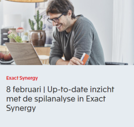 Exact webinar: Up-to-date inzicht met de spilanalyse in Exact Synergy